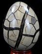 Septarian Dragon Egg Geode - Crystal Filled #37445-1